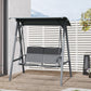 2-Seat Outdoor Porch Swing Patio Swing with Adjustable Canopy, Removable Seat and and Steel Frame for Garden, Poolside