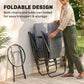 3-Piece Outdoor Foldable Rocking Chair Set, Orange