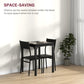 Dining Table Set for 2, 3 Piece Kitchen Table and Chairs with Metal Legs for Small Spaces, Black