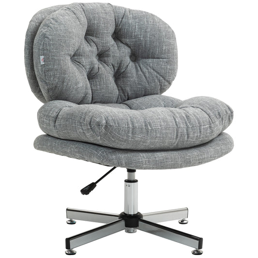 Armless Office Chair with Adjustable Height - Grey