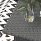 Wicker Outdoor Side Table, 20" Square Patio End Table w/ Full Woven Top, Grey