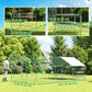 Metal Chicken Coop Run w/ Waterproof Cover, Nesting Box, Roosting Bars, for Outdoor Backyard