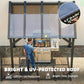 Hardtop Grill Gazebo, Lean-to BBQ Shelter with Polycarbonate Roof for Outdoor, Patio, Lawn