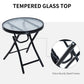 3pc Patio Rocking Chair Set, Folding Outdoor Rocking Chairs and Table Bistro Set w/ Breathable Mesh Seat & Backrest, Headrest for Park, Backyard, Garden, Grey