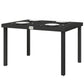 Aluminum Outdoor Dining Table for 6, Patio Rectangular Table, 47.2" x 35.4" x 29.1", Black
