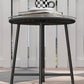 3 Piece Bistro Set, Wicker Outdoor Patio Furniture Set with Glass Top Table, Cushions for Balcony, Porch, Black