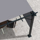 10' x 10' Retractable Pergola Canopy for Backyard, Grey
