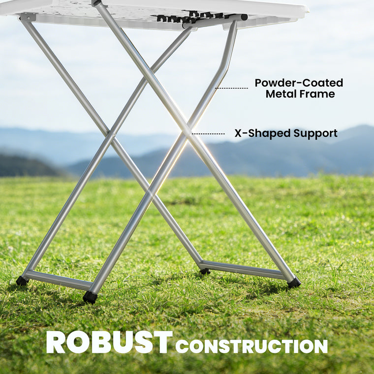30" x 20" Folding Picnic Table, 5-Level Height