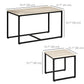 Nesting Coffee Table Set of 3, Modern End Tables with Black Metal Frame for Living Room Home Furniture, Natural