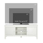 Modern TV Stand for TVs up to 55", TV Bench with Storage Cupboards and Shelves, 47.2" x 16.7" x 19.7", White
