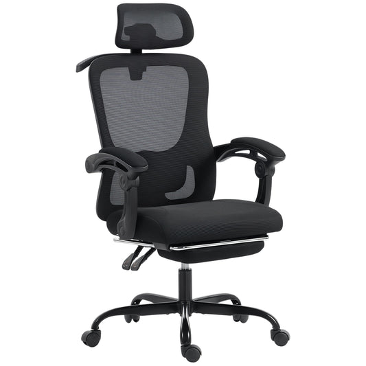 Ergonomic Mesh Office Chair with Lumbar Support - Black