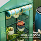 Mini Greenhouse with Screen Roof, Portable Small Greenhouse with Roll-Up Zipper Door