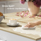Kitchen Island with Storage, Rolling Kitchen Cart with Foldable Drop Leaf, Power Outlet and USB Ports, White