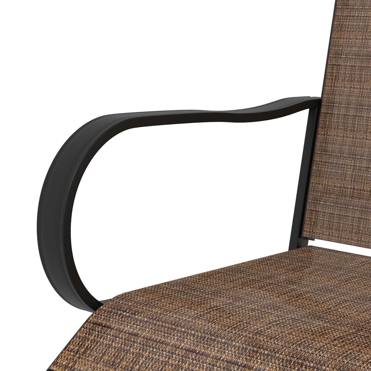 Outdoor Bar Stools Set of 2, 360° Swivel Bar Height Chairs, 26.8" x 29.5" x 48.4", Tan