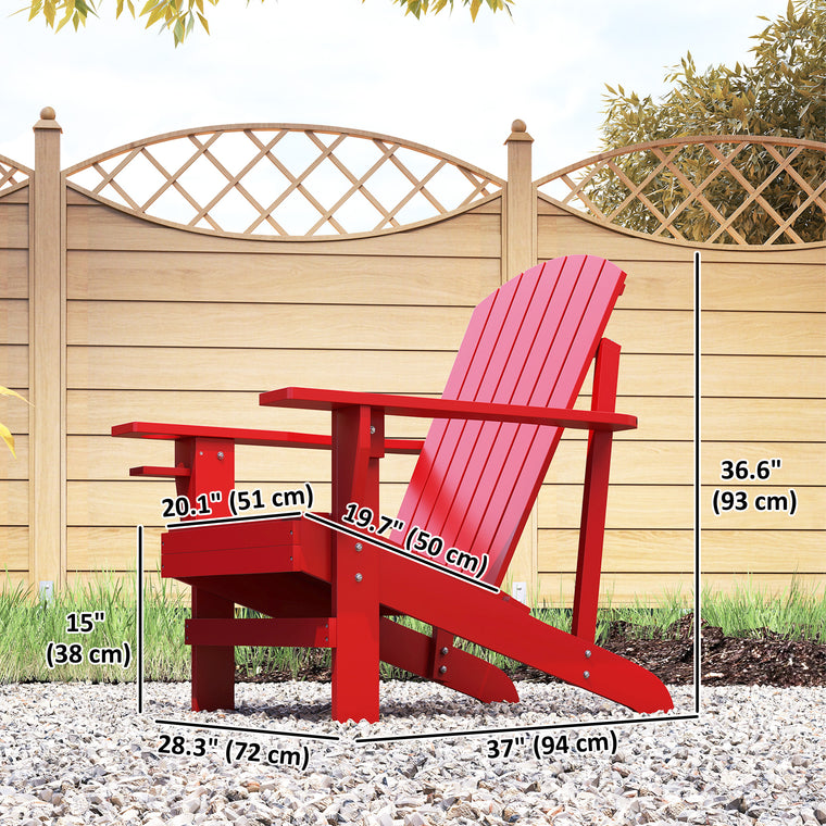 Classic Adirondack Chair with Cup Holder