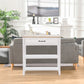 30" Console Table, Modern Narrow Entryway Table with Drawer and 2 Shelves, Sofa Table for Living Room, Hallway, White