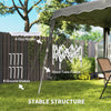 8' x 8' Grey Foldable Pop-Up Canopy Tent with Carrying Bag
