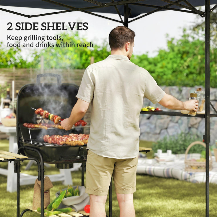 5' x 8.5' Pop-Up Grill Gazebo with Shelves and Carry Bag
