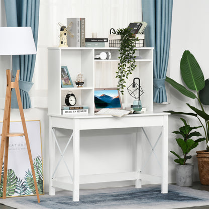 Computer Desk with Hutch and Storage Shelves