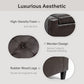 Storage Ottoman Bench, PU Leather Upholstered Bench with Tufted Design, Brown