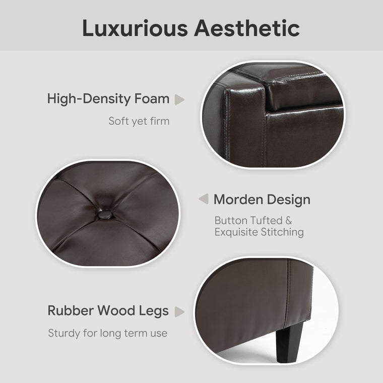 Tufted Storage Ottoman Bench