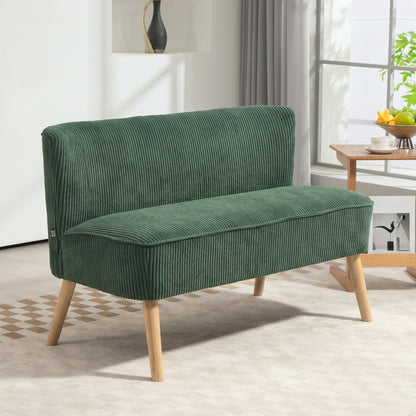 2-Seater Sofa with Rubber Wood Legs