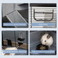 3-tier Hamster Cage, Guinea Pig Cage with Accessories Food Dish Water Bottle, Ramps, 31.5"x19"x 23", Grey