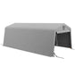 Portable Garage, Heavy Duty Carport Canopy with Ventilation Windows and Large Roll-up Door, Dark Grey