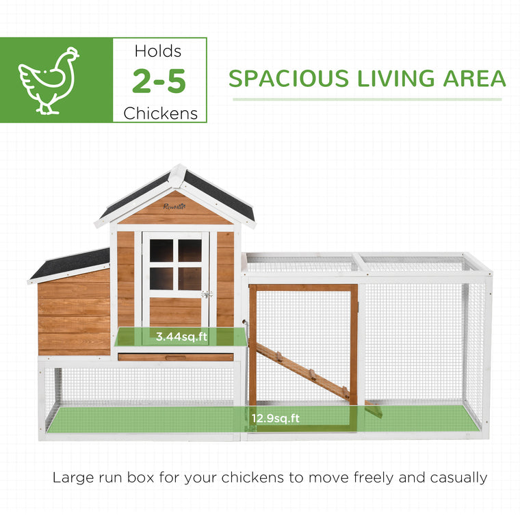 Large Waterproof Chicken Coop with Nesting Box & Run