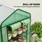 Mini Greenhouse with Screen Roof, Portable Small Greenhouse with Roll-Up Zipper Door