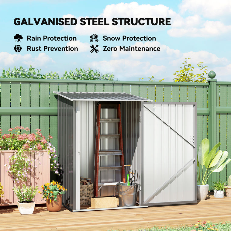 3.3' x 3.4' Lean-To Tool Shed with Lockable Doors