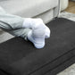 31" Storage Ottoman, Velvet End of Bed Bench with Steel Legs, Foot Stool with Storage for Bedroom, Living Room, Black