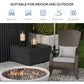 Patio Wicker Adirondack Chair, Outdoor Rattan Muskoka Chair with Cushions for Patio, Garden, Backyard Dark Blue