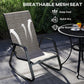 Set of 2 Patio Rocking Chairs, Outdoor Rocking Chairs with High Backrest, Armrests for Backyard, Garden, Light Brown
