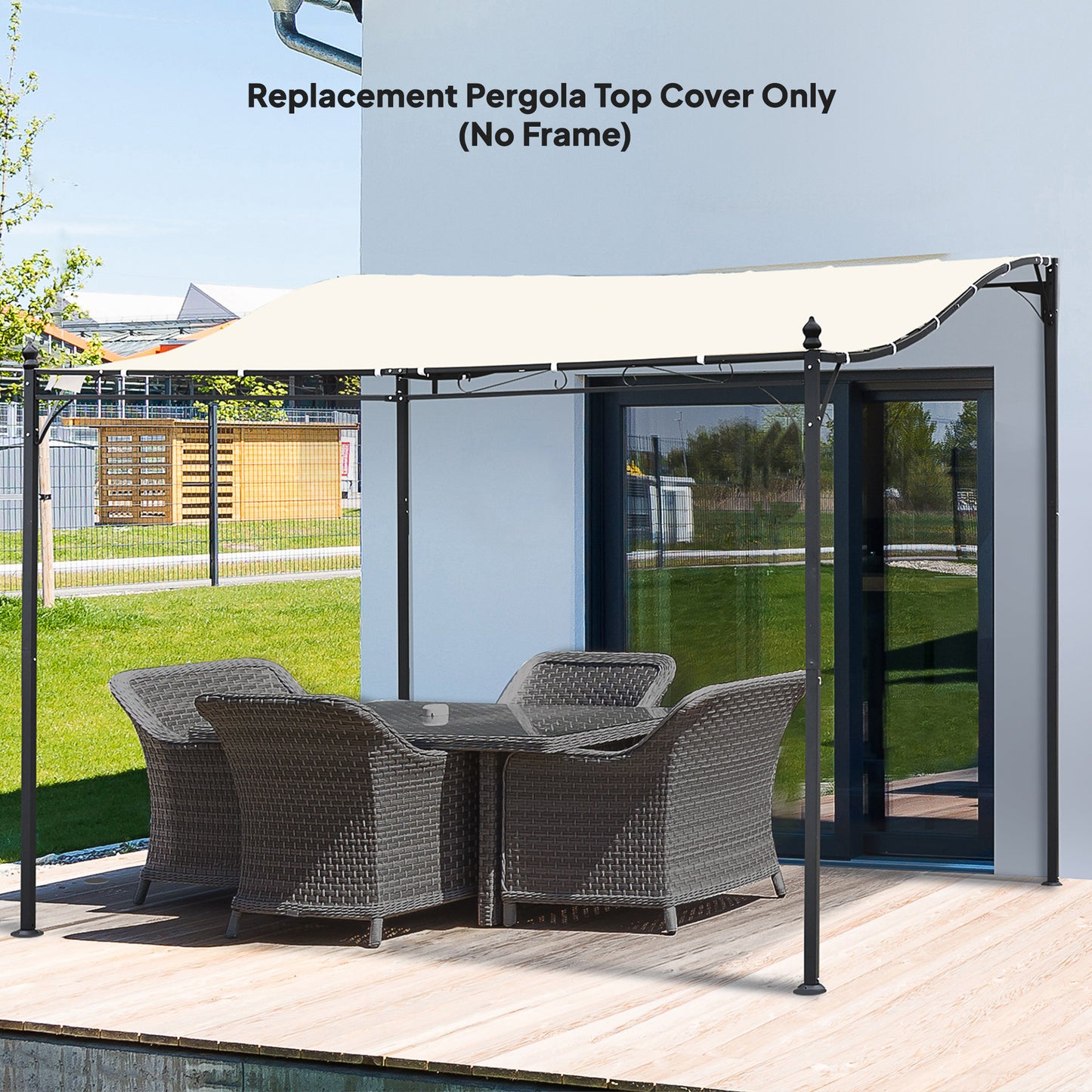 Pergola Canopy Replacement, Pergola Shade Cover for 10' x 10' Pergola ( 84C-038 Series), Beige