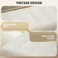 Storage Ottoman, Linen Fabric End of Bed Bench with Button Tufted Storage Bench for Bedroom, Beige