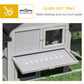 Large Rabbit Hutch Wood Bunny Cage Outdoor Guinea Pig House with Double Runs Slide Out Tray Ramps