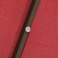 6.5x10ft Patio Umbrella Rectangle Solar Powered Tilt Aluminum Outdoor Market Parasol with LEDs Crank (Wine Red)