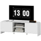 TV Stand for up to 65 Inch TV, Nordic Entertainment Center with 2 Cabinets and 2 Open Shelves for Living Room, White