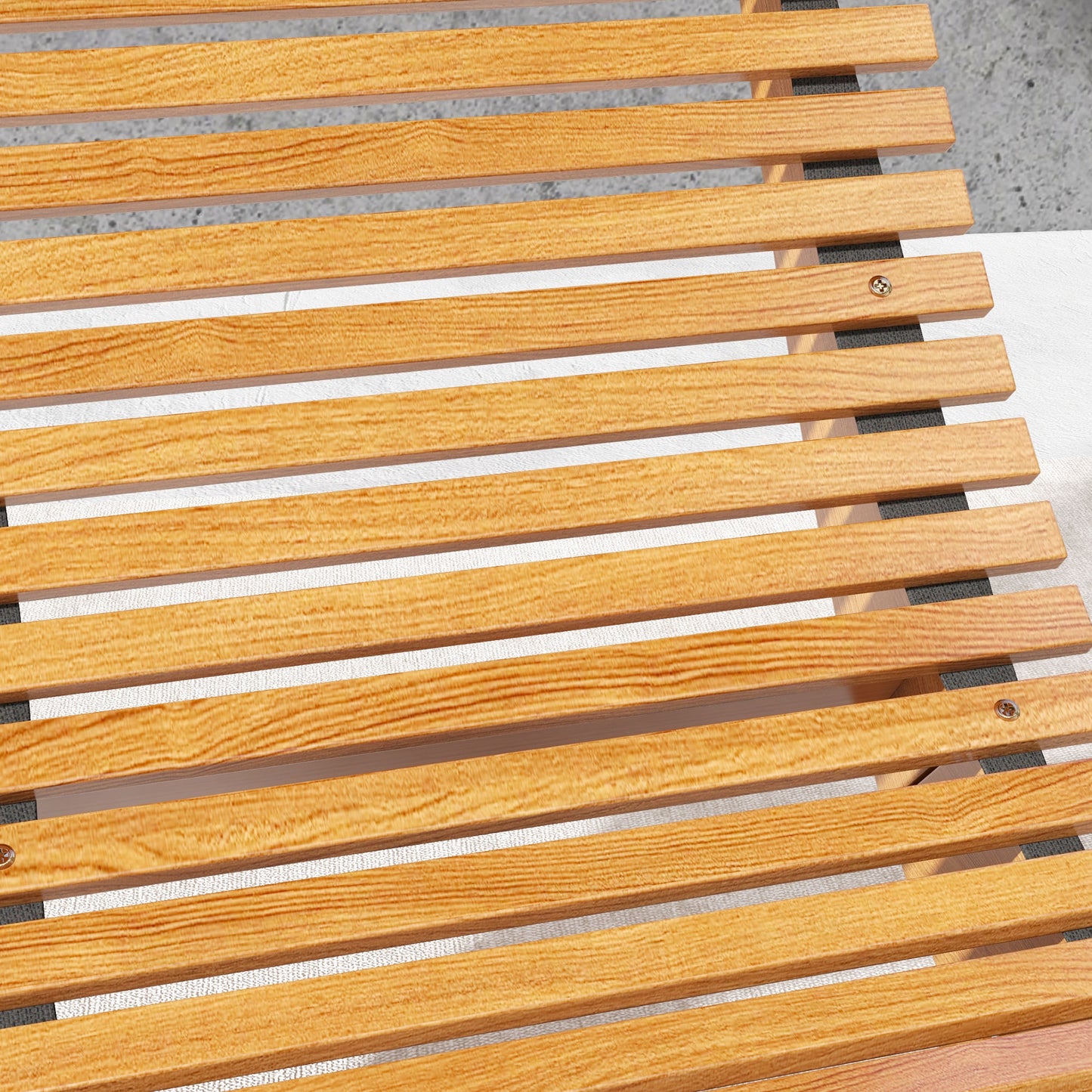 Outdoor Rocking Chair w/ Slatted Seat, Wooden Rocking Chair, 51.2" x 23.6" x 23.6", Light Brown