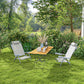 Set of 2 Camping Chairs, Beach Chairs with Adjustable Backrest and Headrest, Folding Chair for Outdoor, Light Grey