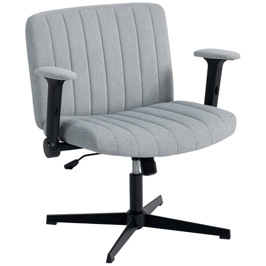 Criss Cross Office Chair with Flip-Up Armrests - Grey