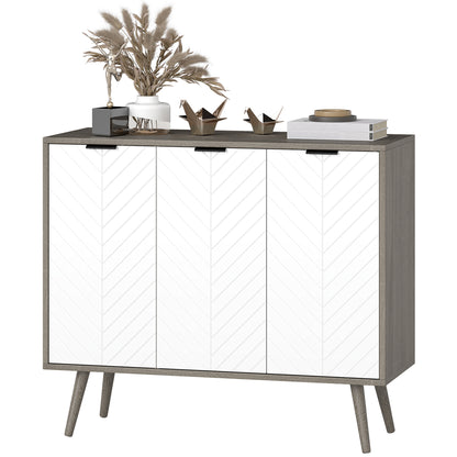 Sideboard Buffet Cabinet with 3 Doors - Grey