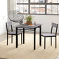 Foldable Dining Table Set for 2, Drop-Leaf Kitchen Table with 2 Chairs for Apartments and Studios, Natural