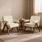 Corduroy Accent Chair Armchair with Wide Seat and Soft Padded Armrests for Reading, Bedroom, Beige