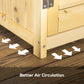 3' x 5' Wooden Garden Storage Shed, Sheds & Outdoor Storage with Asphalt Roof & 2 Large Wood Doors with Lock, Natural