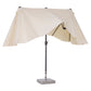15ft Double-Sided Rectangular Patio Umbrella with Hand Crank