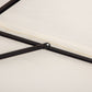 9.8ft Half Umbrella Semi Round Patio Parasol with Crank Handle, Top Vent for Garden, Balcony- NO BASE INCLUDED, Cream