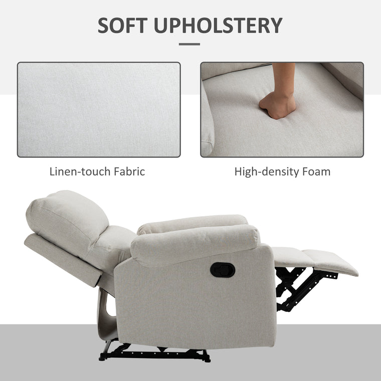 Manual Recliner Chair with Footrest