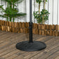 31lbs Concrete Round Patio Umbrella Base Holder, Outdoor Market Umbrella Stand Weight for Lawn, Deck, Backyard, Garden, Black